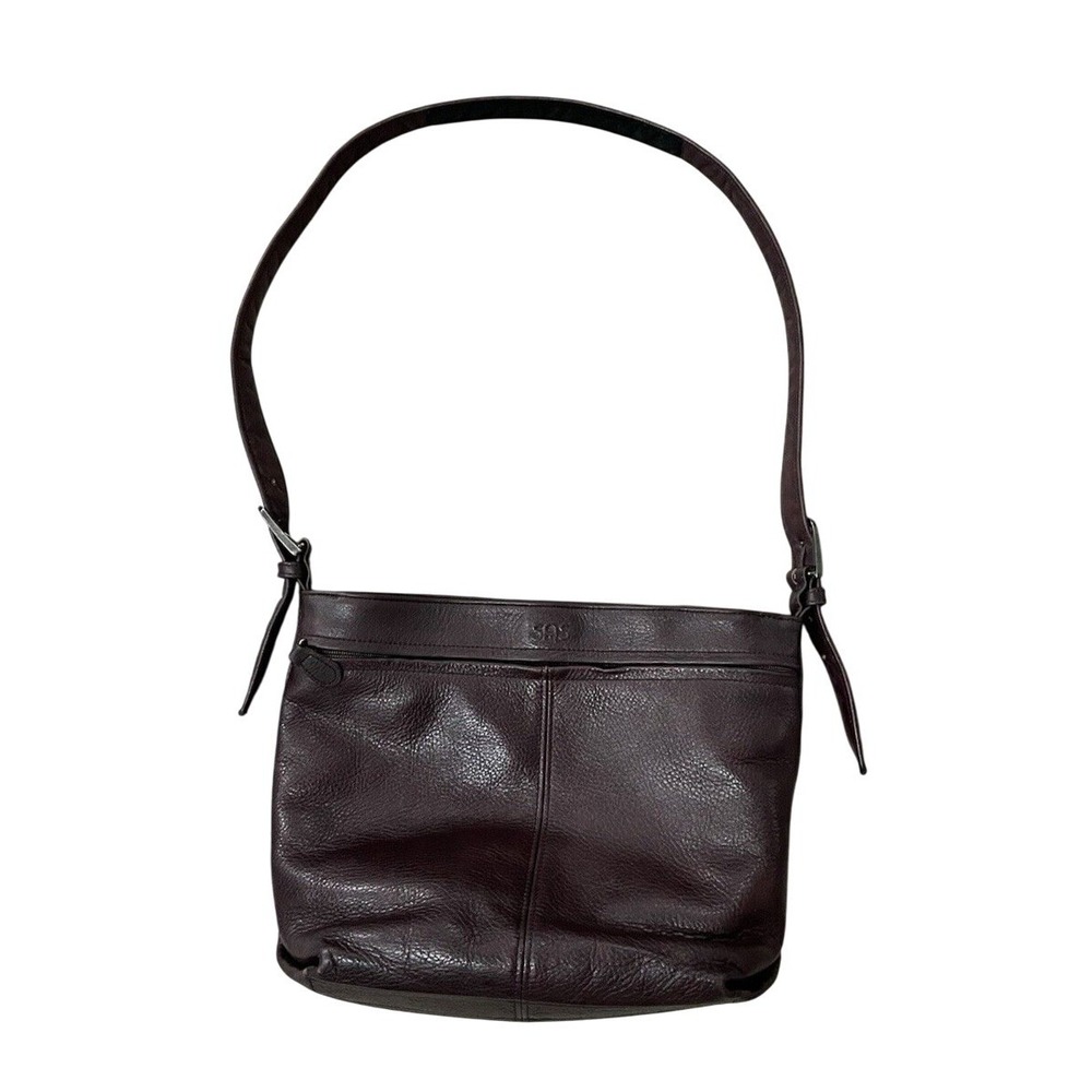 SAS‎ Texas Genuine Leather Handbag Purse Zipper Brown Made In USA